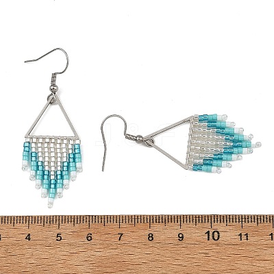 Glass Dangle Earrings EJEW-MZ00813-01-1