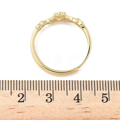 Brass Adjustable Finger Rings for Women RJEW-C132-01A-G-1