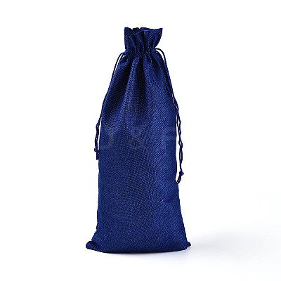 Rectangle Polyester Imitation Burlap Packing Pouches ABAG-N009-01A-07-1