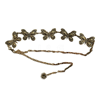 Tibetan Style Alloy Butterfly Link Chain Waist Belly Chains for Women FS-WG99F1B-01-1