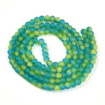 Crackle Glass Beads Strands GLAA-N009-6mm-10-1