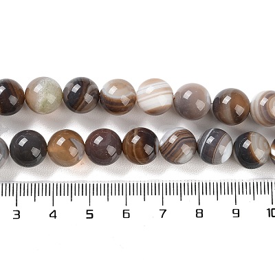 Natural Striped Agate/Banded Agate Beads Strands G-Z060-A01-C14-1