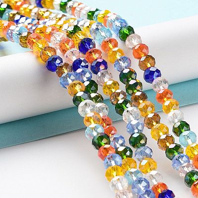 Glass Beads Strands EGLA-A034-M6mm-61-1
