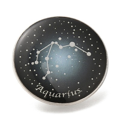 Twelve Constellation Creative Alloy Badges Constellation Brooches JEWB-S033-01P-K-1