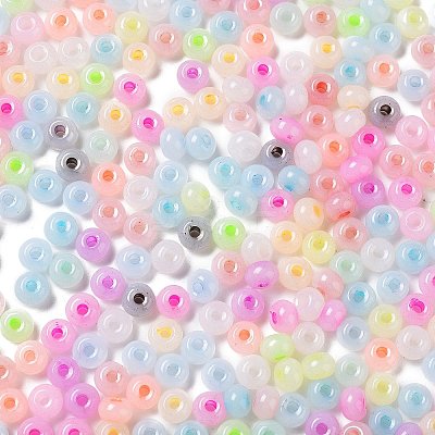 Imitation Jade 3/0 Glass Seed Beads SEED-Z001-A-A02-1