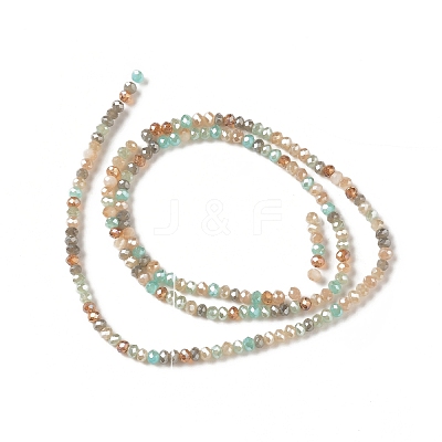 Electroplate Glass Beads Strands X-EGLA-I015-04A-1