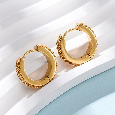 304 Stainless Steel Hoop Earrings EJEW-D331-16G-1