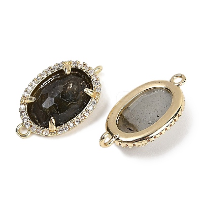 Natural Labradorite Faceted Oval Links G-B126-07G-04-1