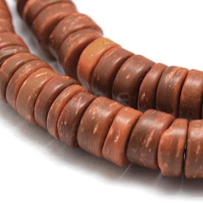 Dyed Natural Coconut Disc Bead Strands COCB-O003-07I-1