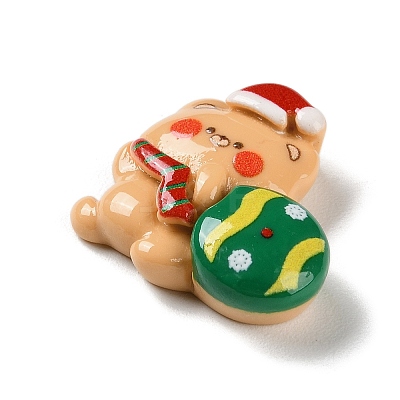 Christmas Theme Opaque Resin Cabochons LS-RESI-F053-B08-1