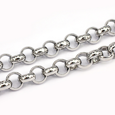 Tarnish Resistant 304 Stainless Steel Rolo Chains CHS-L001-28-10mm-1