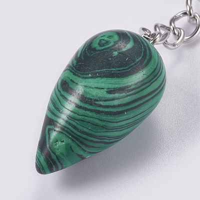 Synthetic Malachite Keychain KEYC-P041-B05-1