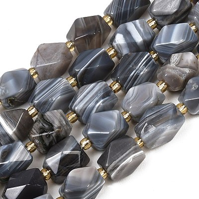 Natural Botswana Agate Beads Strands G-P611-B02-01-1