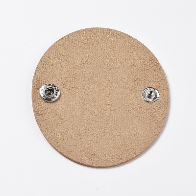 Earphone Leather Cable Winder AJEW-WH0079-E-1