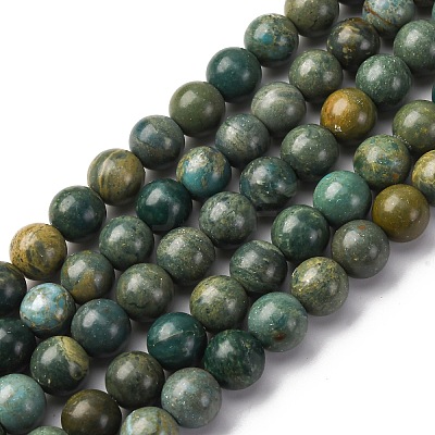 Natural Shoushan Jade Beads Strands G-L624-A01-8mm-1