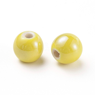 Glazed Porcelain Beads PORC-D001-8mm-16-1