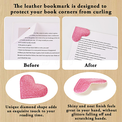 Glitter PU Lerther Bookmark AJEW-TAC0040-03D-1
