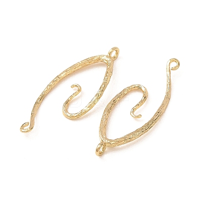 Textured Brass Connect Charms KK-CBAD6B8-02G-1