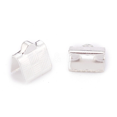 304 Stainless Steel Ribbon Crimp Ends STAS-P249-30S-1