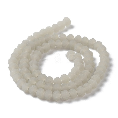 Imitation Jade Solid Color Glass Beads Strands EGLA-A034-J8mm-MD10-1