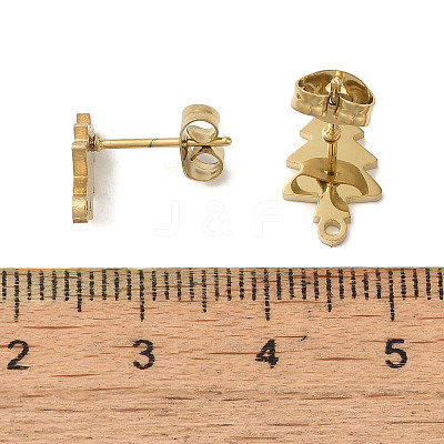 Ion Plating(IP) 304 Stainless Steel Stud Earring Findings STAS-I206-23G-1
