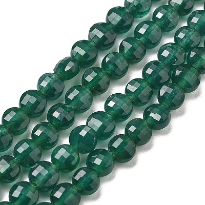 Natural Dyed White Jade Beads Strands G-C179-A6mm-07-1
