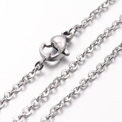 Non-Tarnish 304 Stainless Steel Cable Chain Necklaces NJEW-H445-16P-1