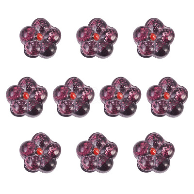 10Pcs Transparent Handmade Bumpy Lampwork Beads LAMP-TADJ0001-48A-1