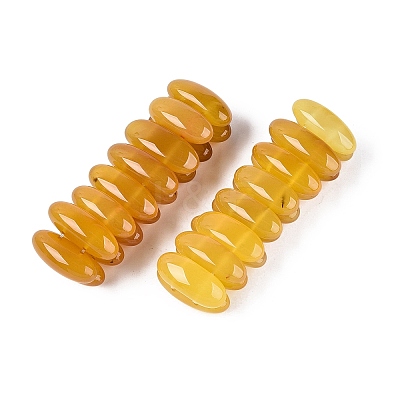 Oval Natural Agate Beaded Stretch Bracelets for Women Men G-Q601-23H-1