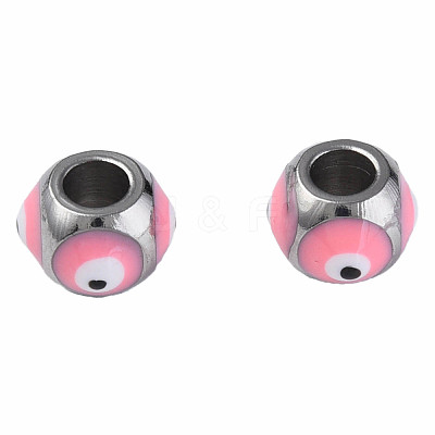 201 Stainless Steel Enamel Beads STAS-N087-59-04P-1