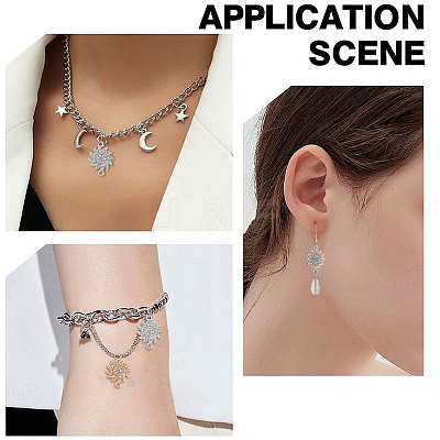 40Pcs 2 Styles Alloy Crystal Rhinestone Connector Charms FIND-SC0025-27-1