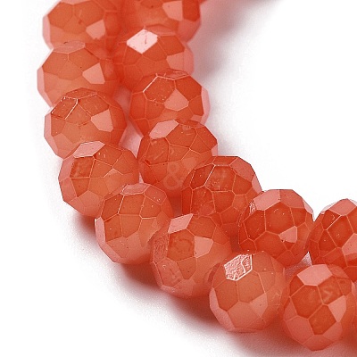 Baking Paint Imitation Jade Glass Bead Strands DGLA-A034-J4MM-A12-1