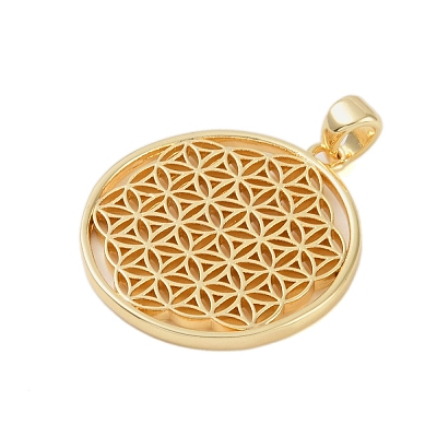Rack Plating Brass Pendants KK-A224-02A-G-1