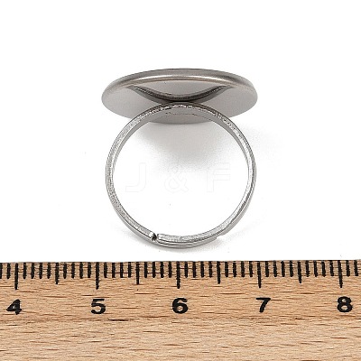 304 Stainless Steel Cuff Ring Components STAS-D372-05P-02C-1