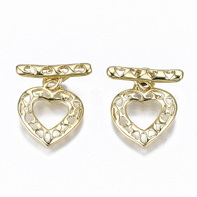Brass Toggle Clasps KK-T057-056-NF-1