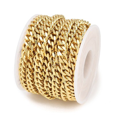 Brass Cuban Link Chains KK-CBAC547-19G-1