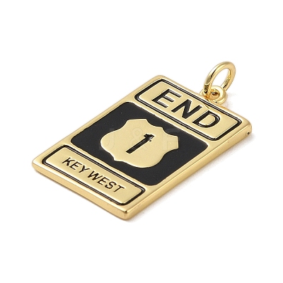 Rack Plating Brass Enamel Pendants KK-P261-05C-G-1