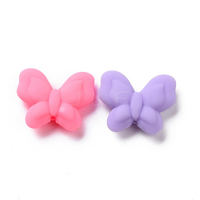 Rubberized Style Acrylic Beads SACR-P018-01M-1