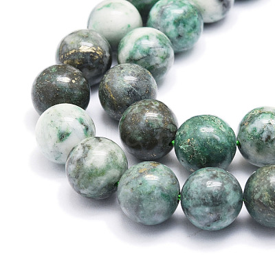 Natural Dioptase Round Beads Strands G-E569-Q01-D-1