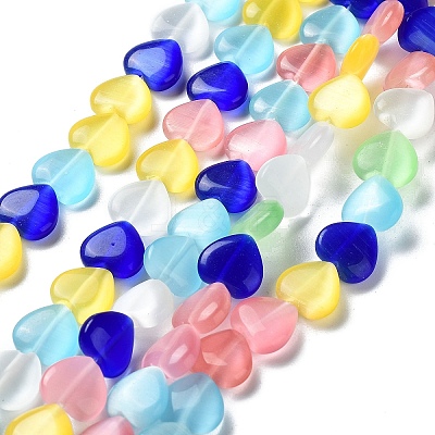 Cat Eye Glass Bead Strands X-CE-R010-11-1