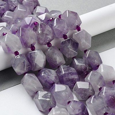 Natural Amethyst Beads Strands G-C182-19-02-1
