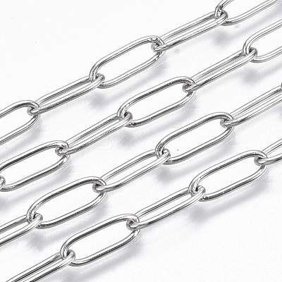Tarnish Resistant 304 Stainless Steel Paperclip Chains CHS-S006-JN957-1-1