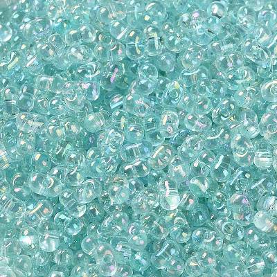 AB Color Plated Glass Seed Beads SEED-L011-06B-06-1
