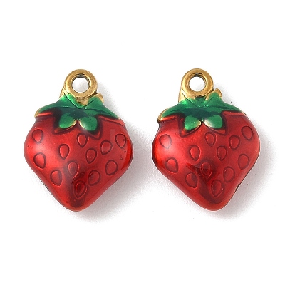 304 Stainless Steel Enamel Pendants STAS-U057-17G-03D-1