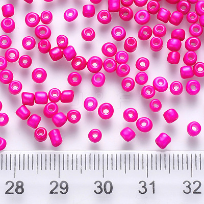 8/0 Baking Paint Glass Round Seed Beads SEED-S036-01B-03-1