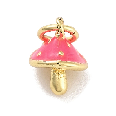 Real 18K Gold Plated Rack Plating Brass Enamel Charms KK-M293-23G-02-1
