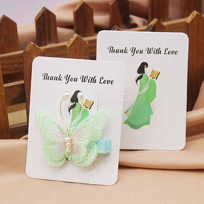 Rectangle Paper Hair Clip Display Cards CDIS-C004-03F-1