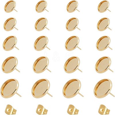 304 Stainless Steel Stud Earring Findings STAS-UN0008-82G-1