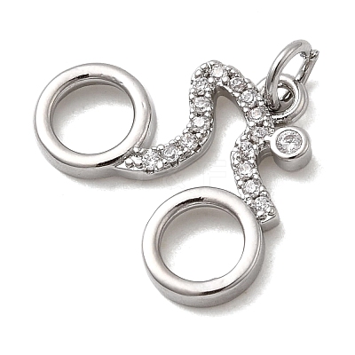 Brass Micro Pave Cubic Zirconia Pendants KK-H092-09A-P-1