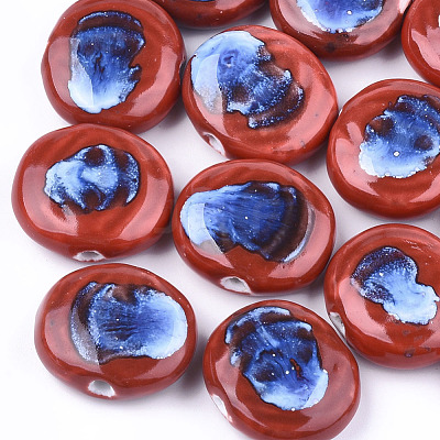 Handmade Porcelain Beads X-PORC-S498-45H-1